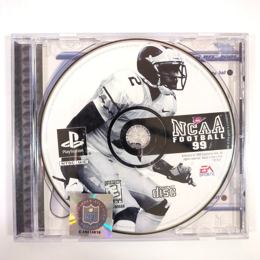 NCAA Football 99 PlayStation PS1 Video Game EA Sports NTSC U/C Madden 2001 Art